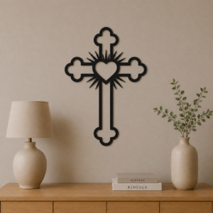 Croce Decorativa Sacra da Parete – Stampa 3D cuore - Stampa 3D Cristiana | 3Dio.it
